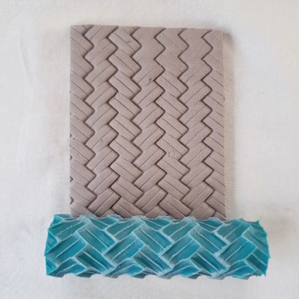 Rodillo para Texturizar Arcilla - Trenza